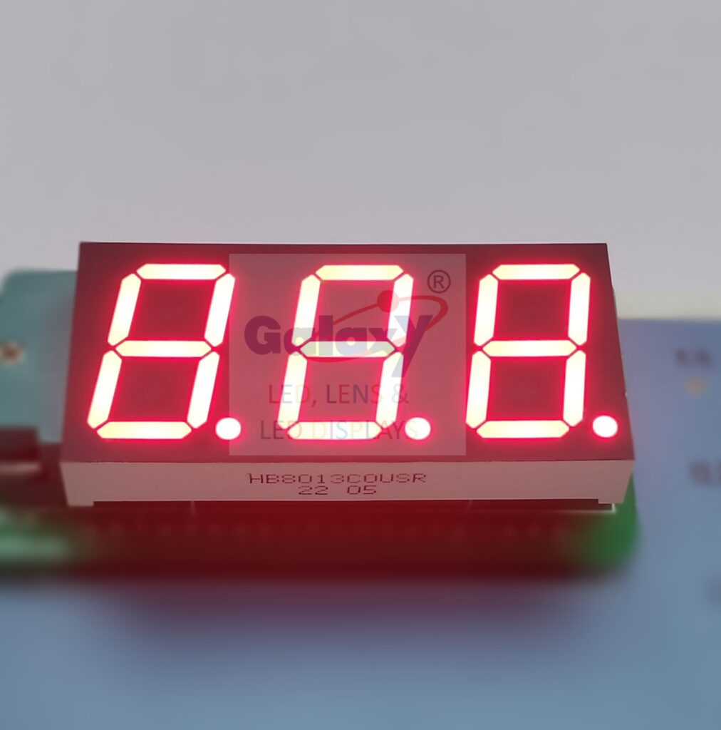 0.8 inch 3 Digit 7 Segment Display | Seven Segment Display in Mumbai